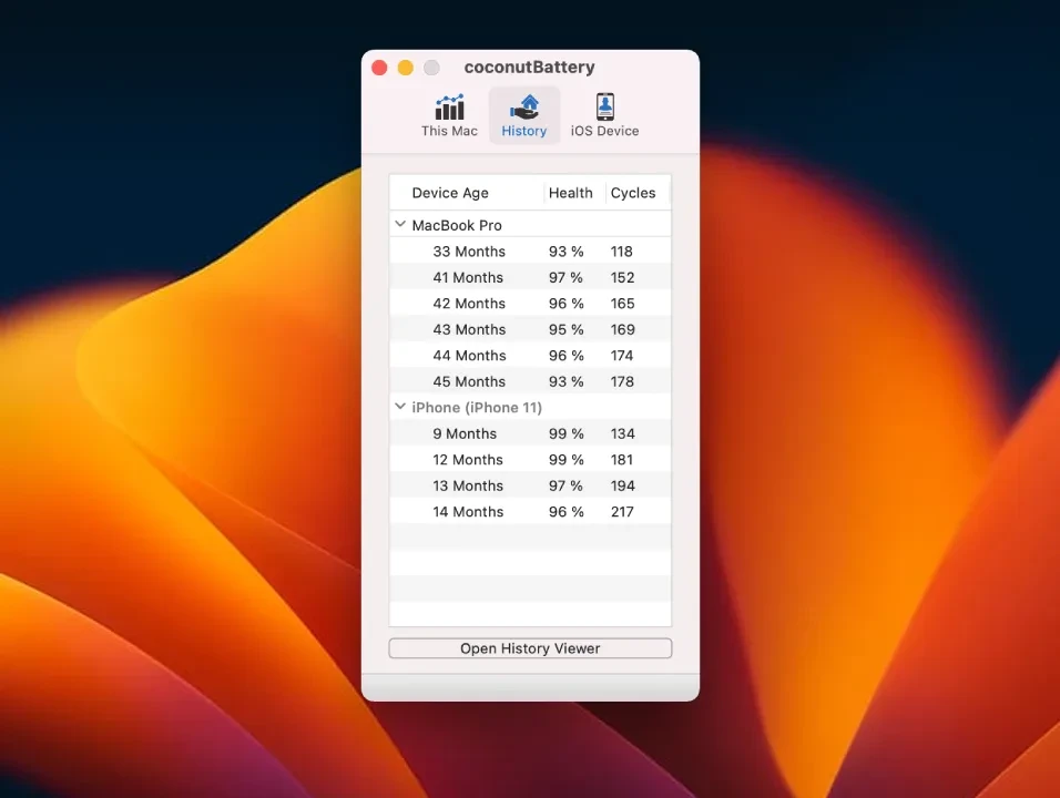 coconutBattery Plus screenshot 2